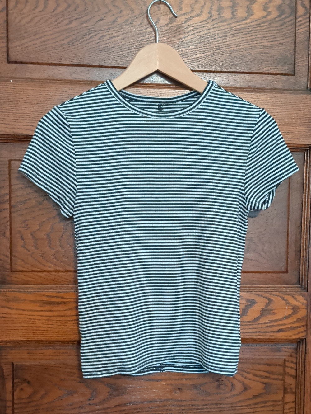 Madewell Black & White Narrow Striped Short Sleeve Tee